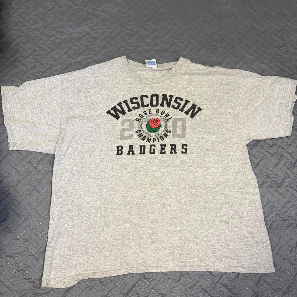 Vintage 2000 Wisconsin Badgers Rose Bowl Football College Tee Men's Size XXL
